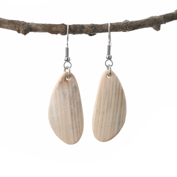 Boucles d'oreilles en ivoire de mammouth